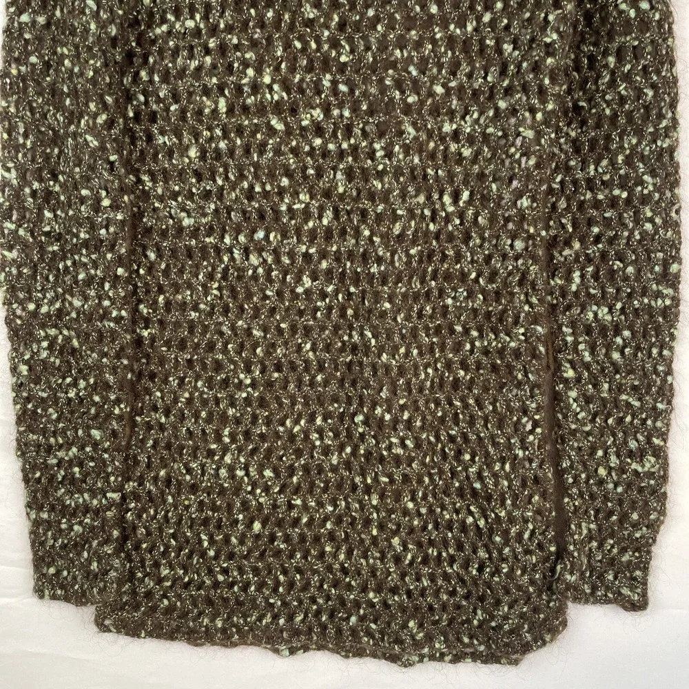 Free People Sweater Women's Size Small Open Knit Turtleneck Mohair‎ Cotton